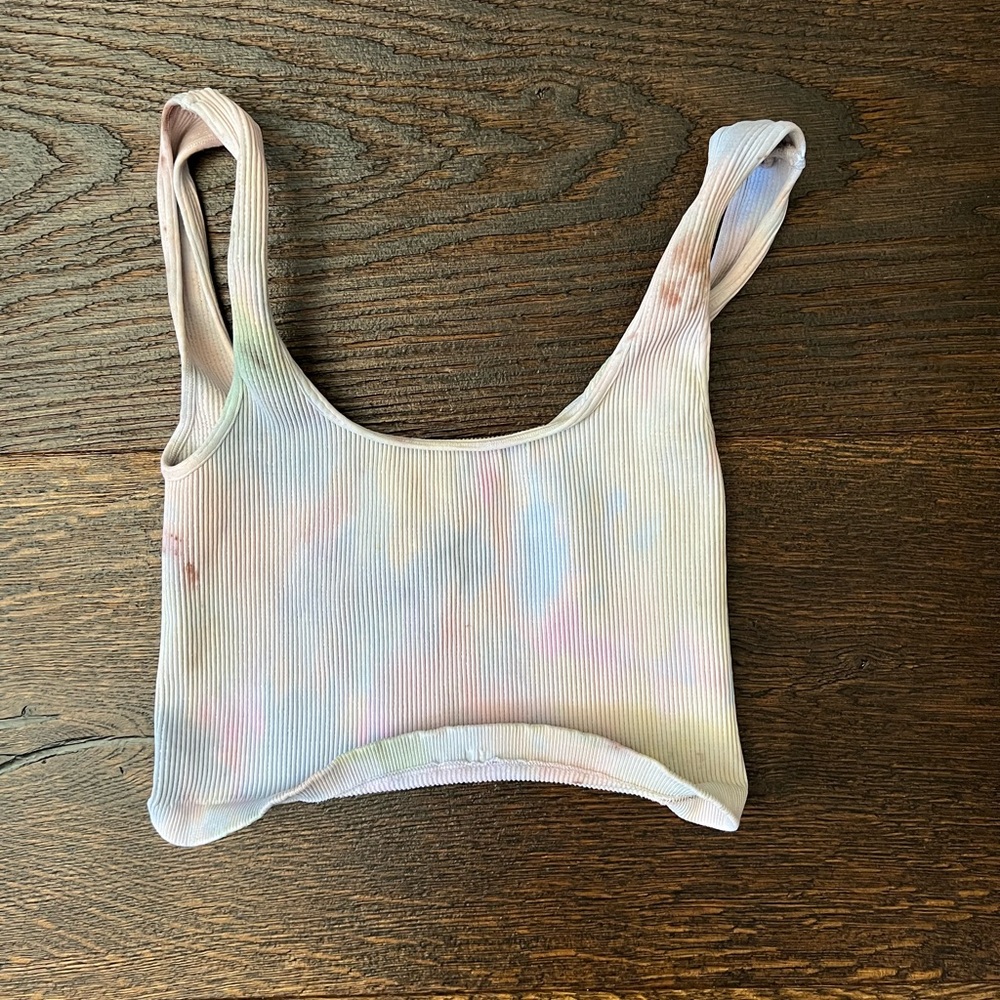 14. FP Movement Tie-Dye Happiness Runs Square Neck Crop